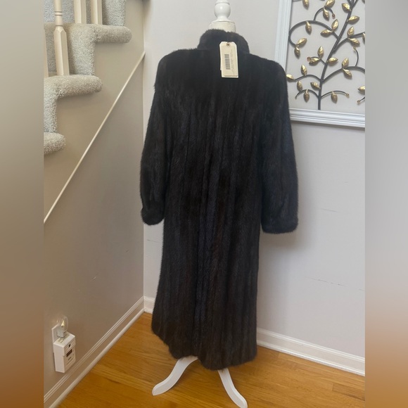 Classic Natural Mahogany Mink Coat Scandinavia Andriana Furs Full Length Sz 12 - Picture 4 of 17